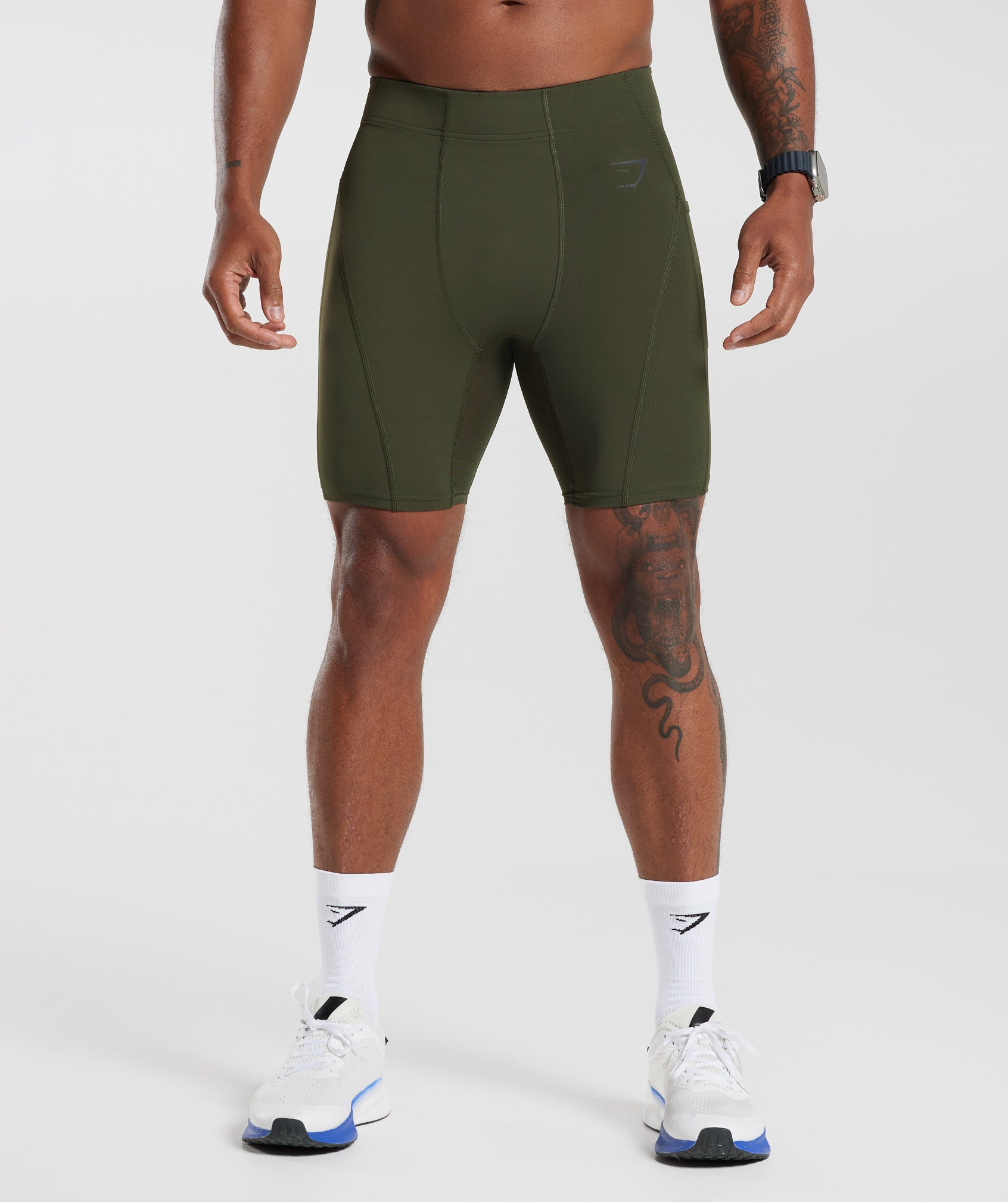 Gymshark Control Baselayer Shorts Winter Olive