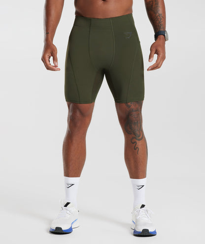 Gymshark Control Baselayer Shorts Winter Olive