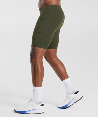 Gymshark Control Baselayer Shorts Winter Olive
