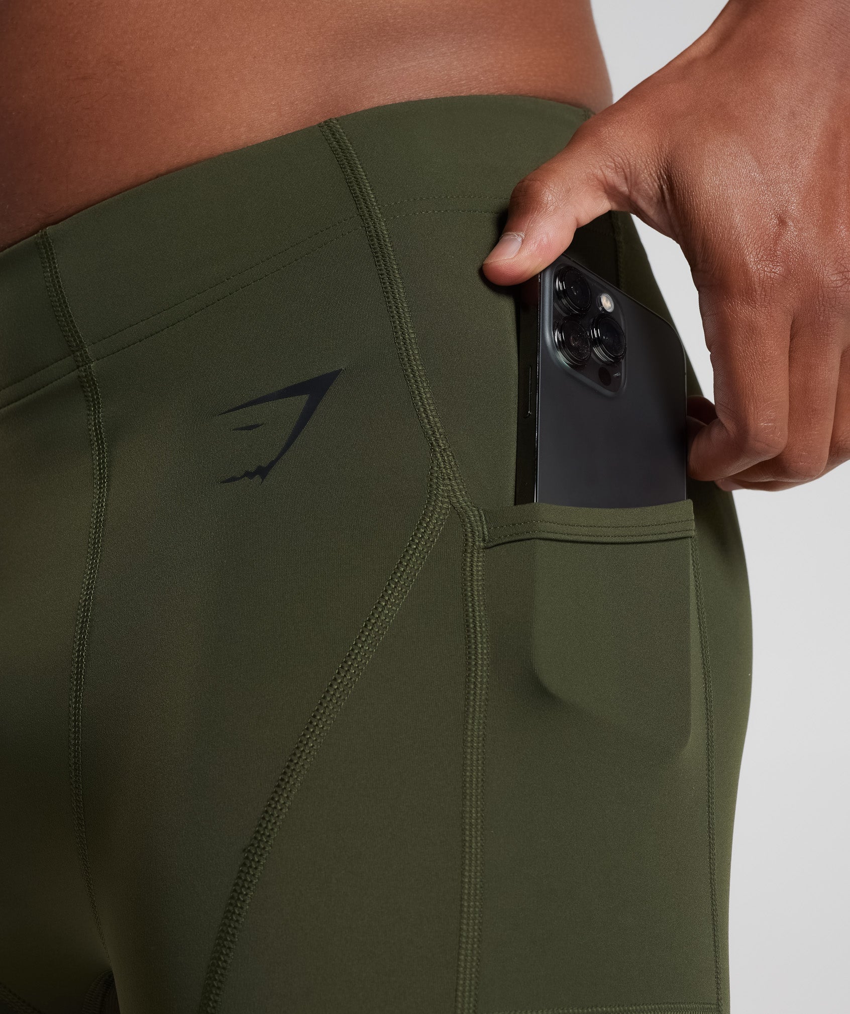 Gymshark Control Baselayer Shorts Winter Olive