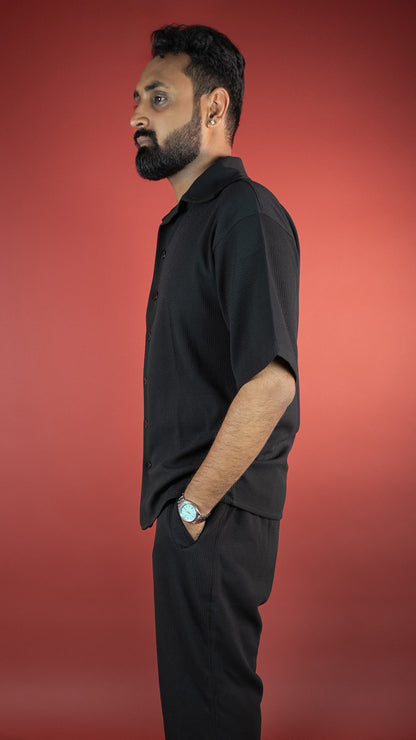 BLACK MEN'S CO-ORD SET