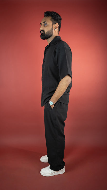 BLACK MEN'S CO-ORD SET