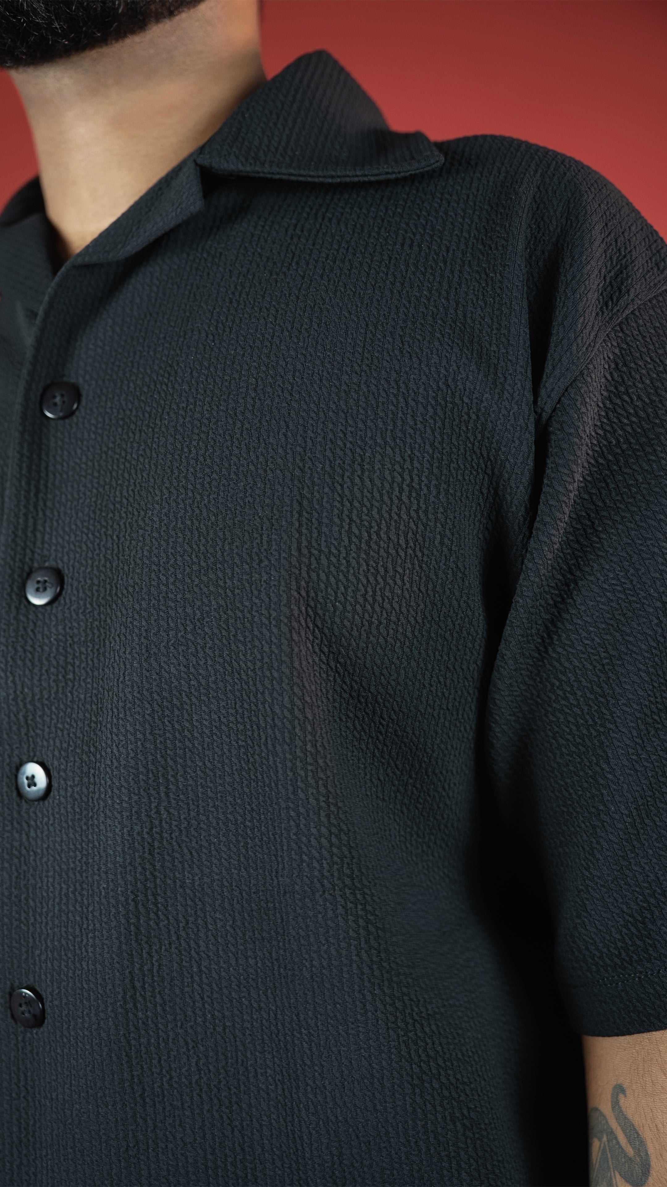 BLACK MEN'S CO-ORD SET