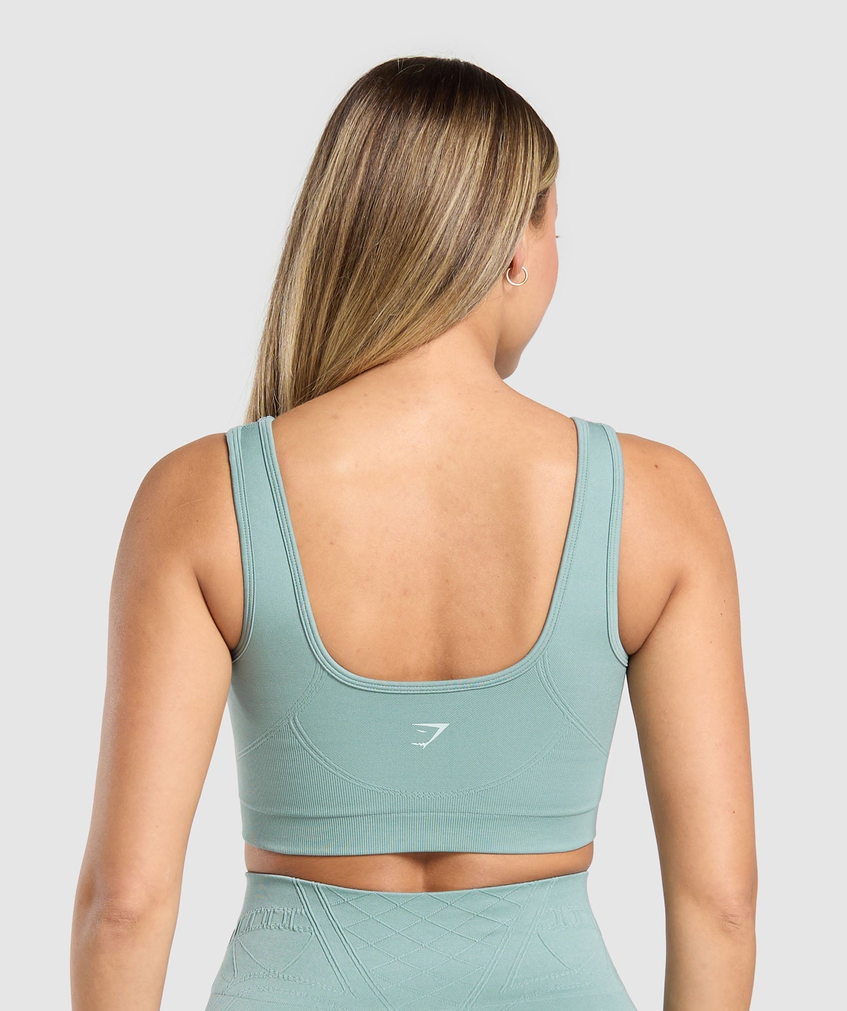 Women's Gymshark Corset Seamless Sports Bra Celeste Blue