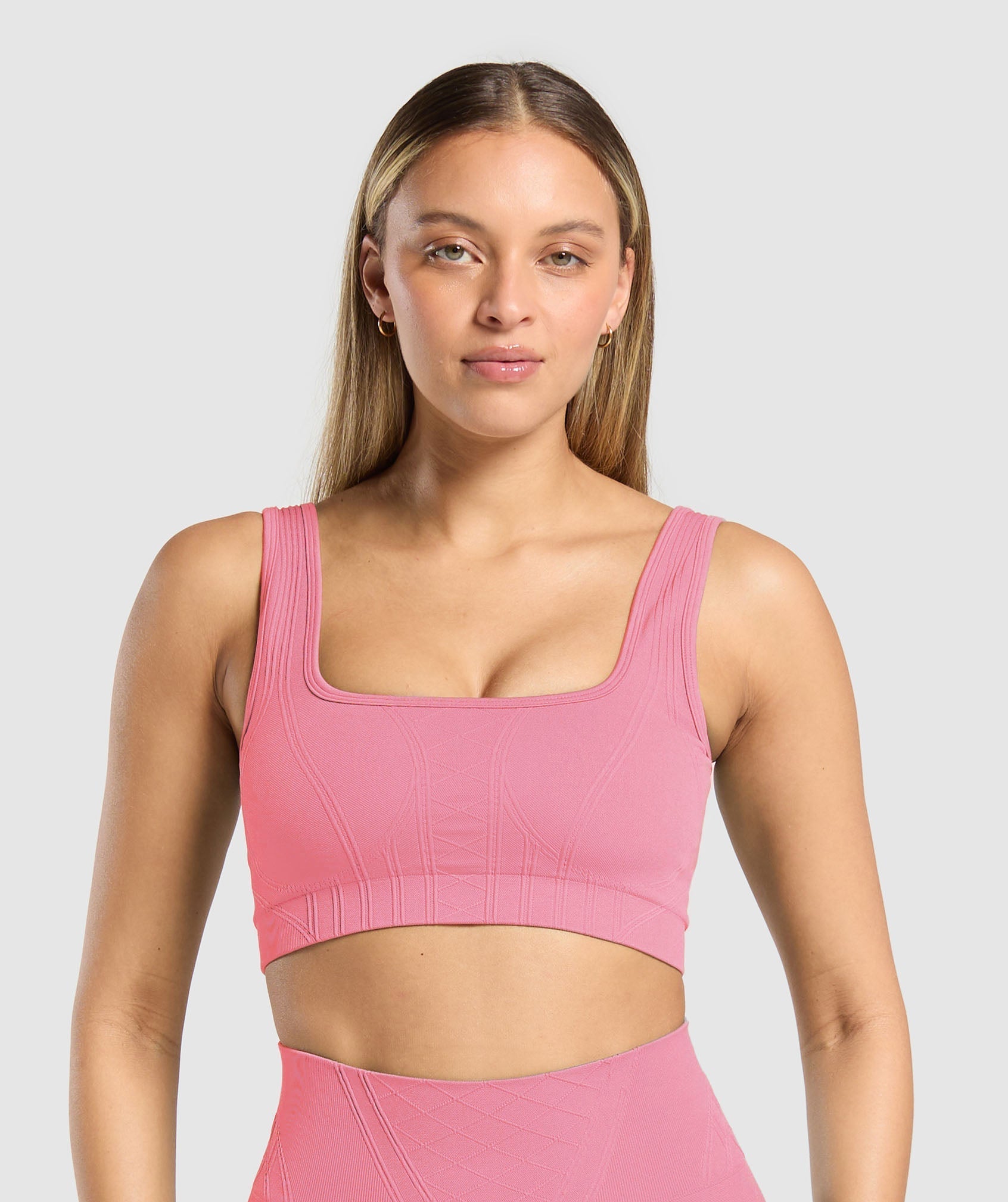 Women's Gymshark Corset Seamless Sports Bra Sunset Pink