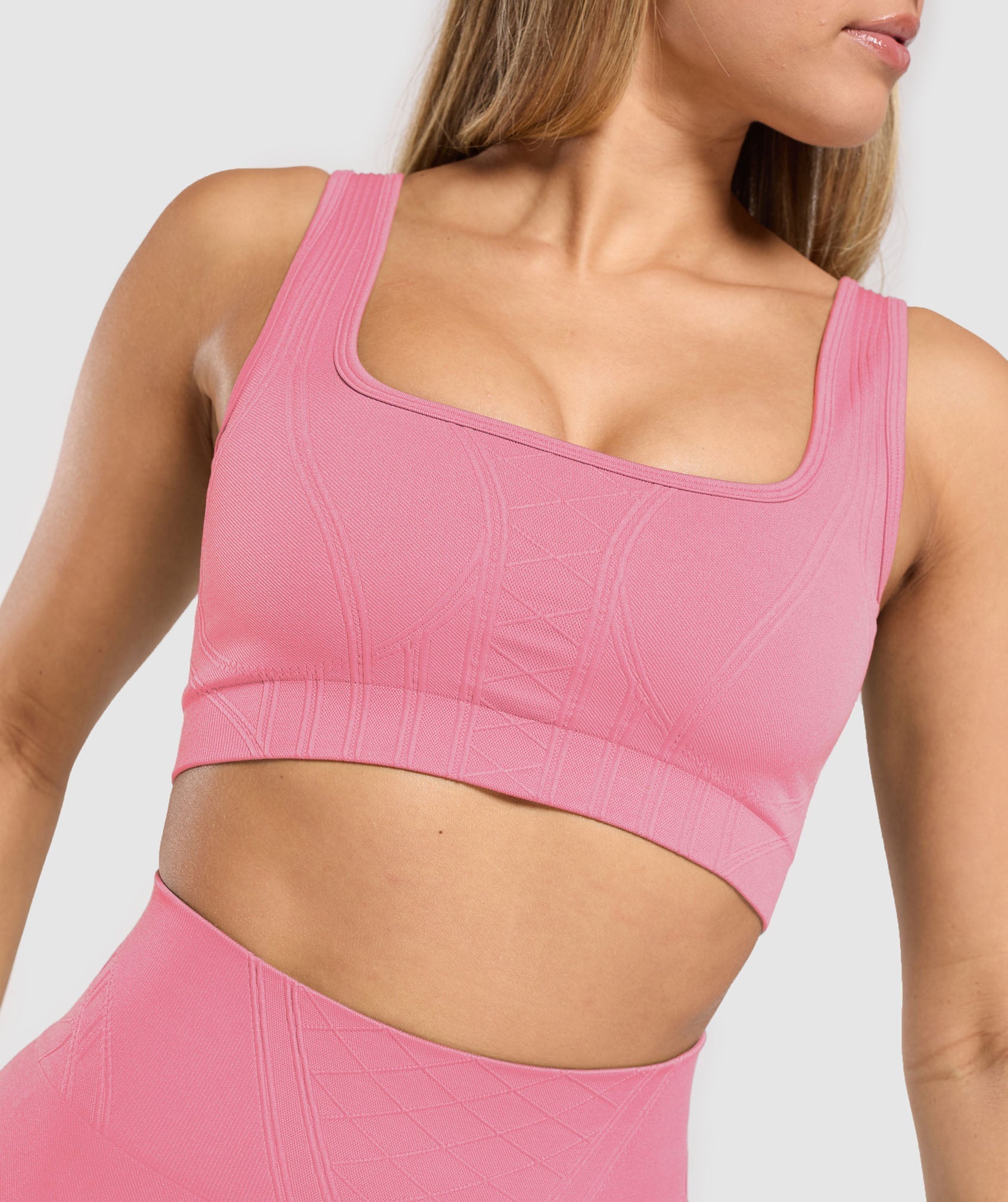 Women's Gymshark Corset Seamless Sports Bra Sunset Pink