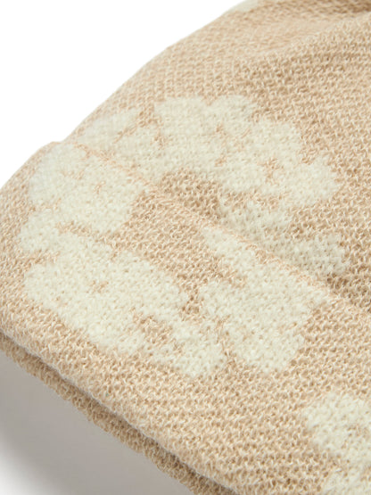Denim Tears Cotton Wreath Alpaca Wool Knit Beanie Beige