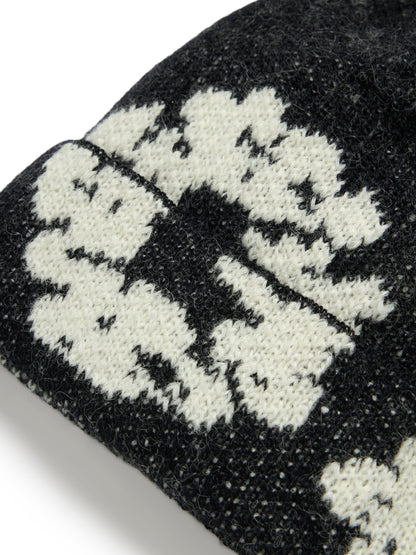 Denim Tears Cotton Wreath Alpaca Wool Knit Beanie Black