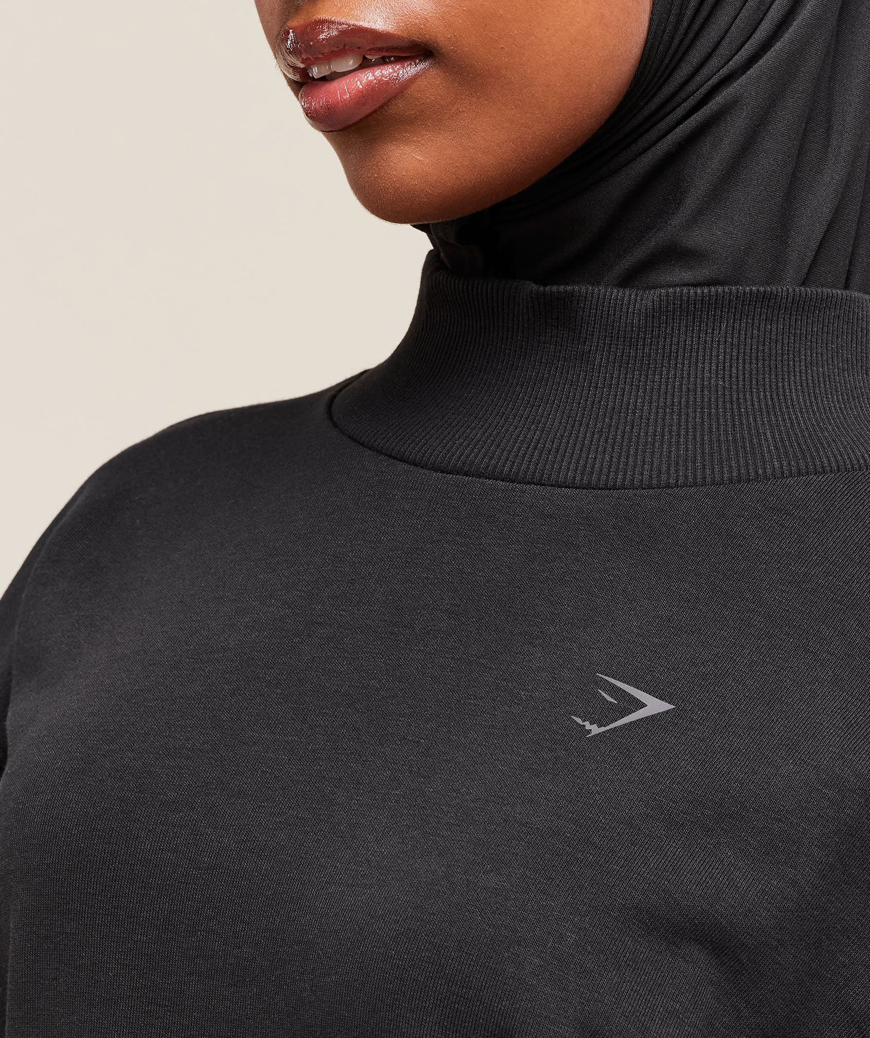 Women's Gymshark Covered Pullover Black