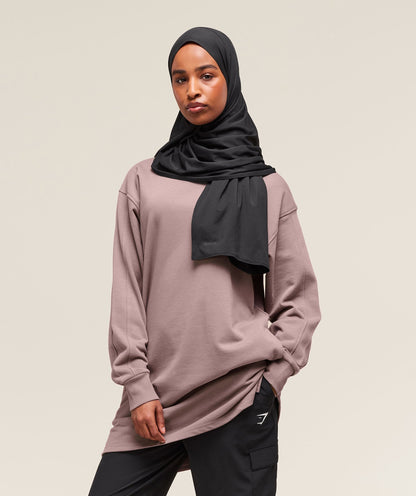 Women's Gymshark Covered Pullover Washed Mauve