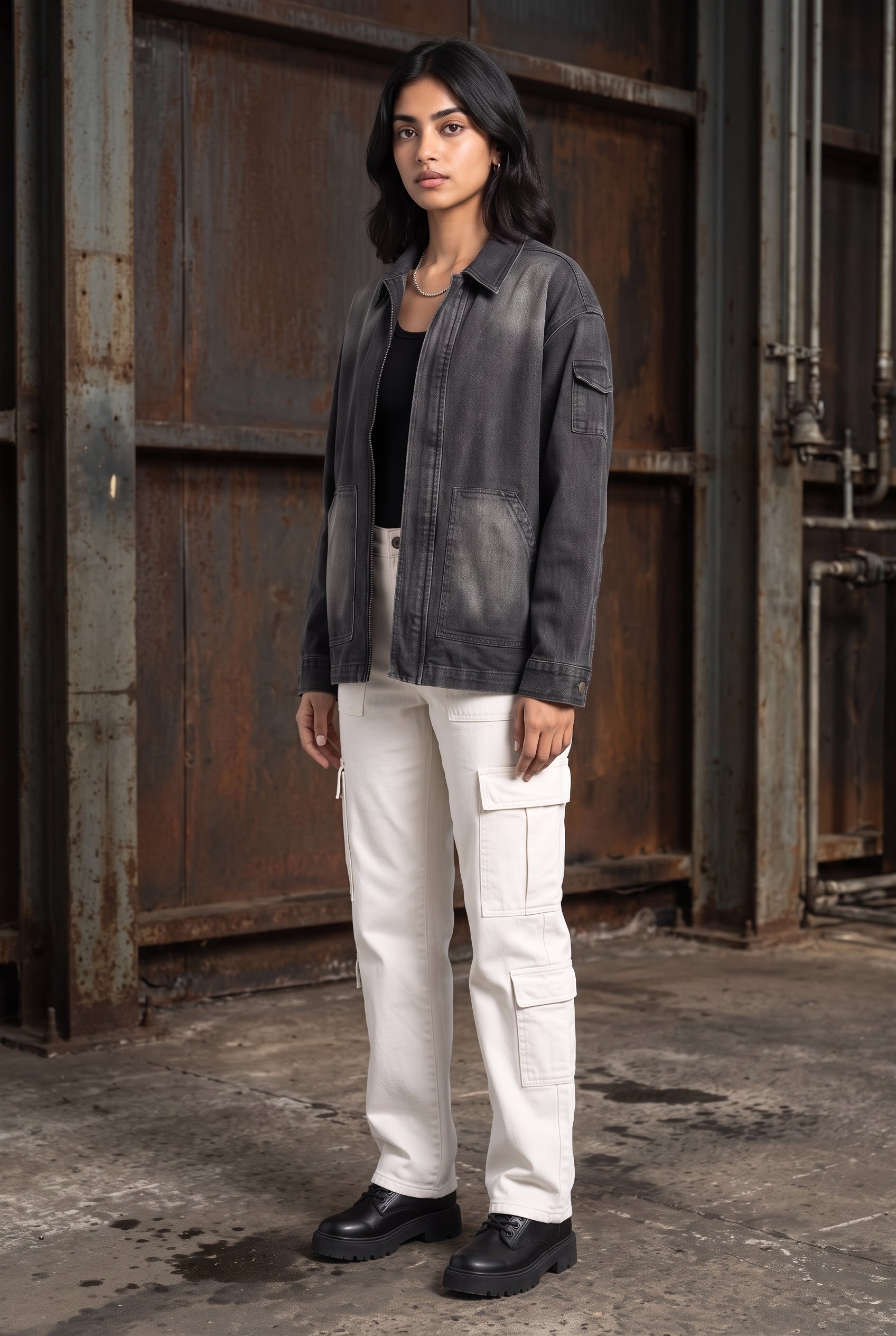 BLACK OG DENIM WOMEN'S JACKET
