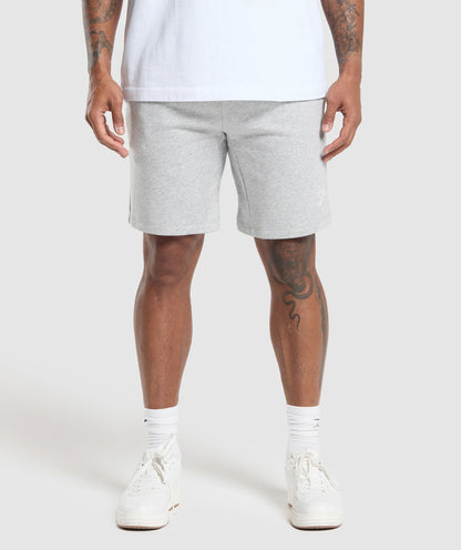 Gymshark Crest 9" Shorts Light Grey Marl