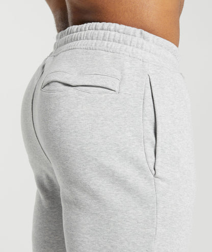 Gymshark Crest Joggers Light Grey Marl