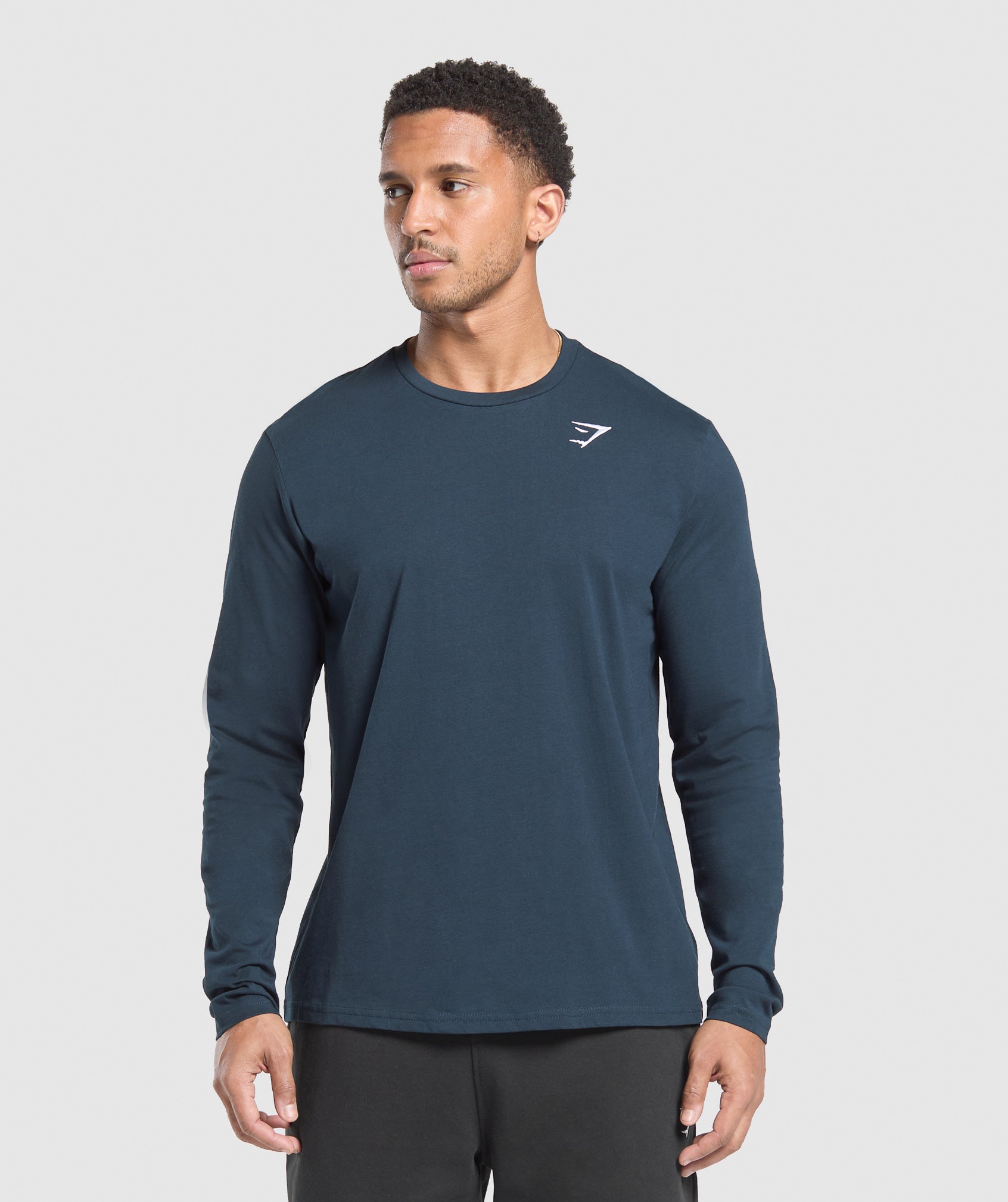 Gymshark Crest Long Sleeve T-Shirt Navy