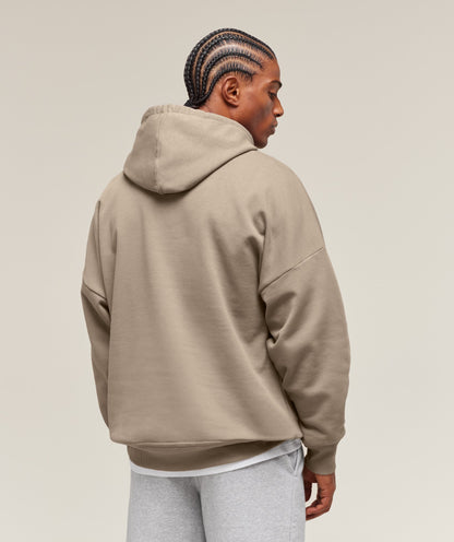 Gymshark Crest Oversized Hoodie Lifestyle Brown