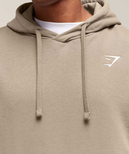 Gymshark Crest Oversized Hoodie Lifestyle Brown