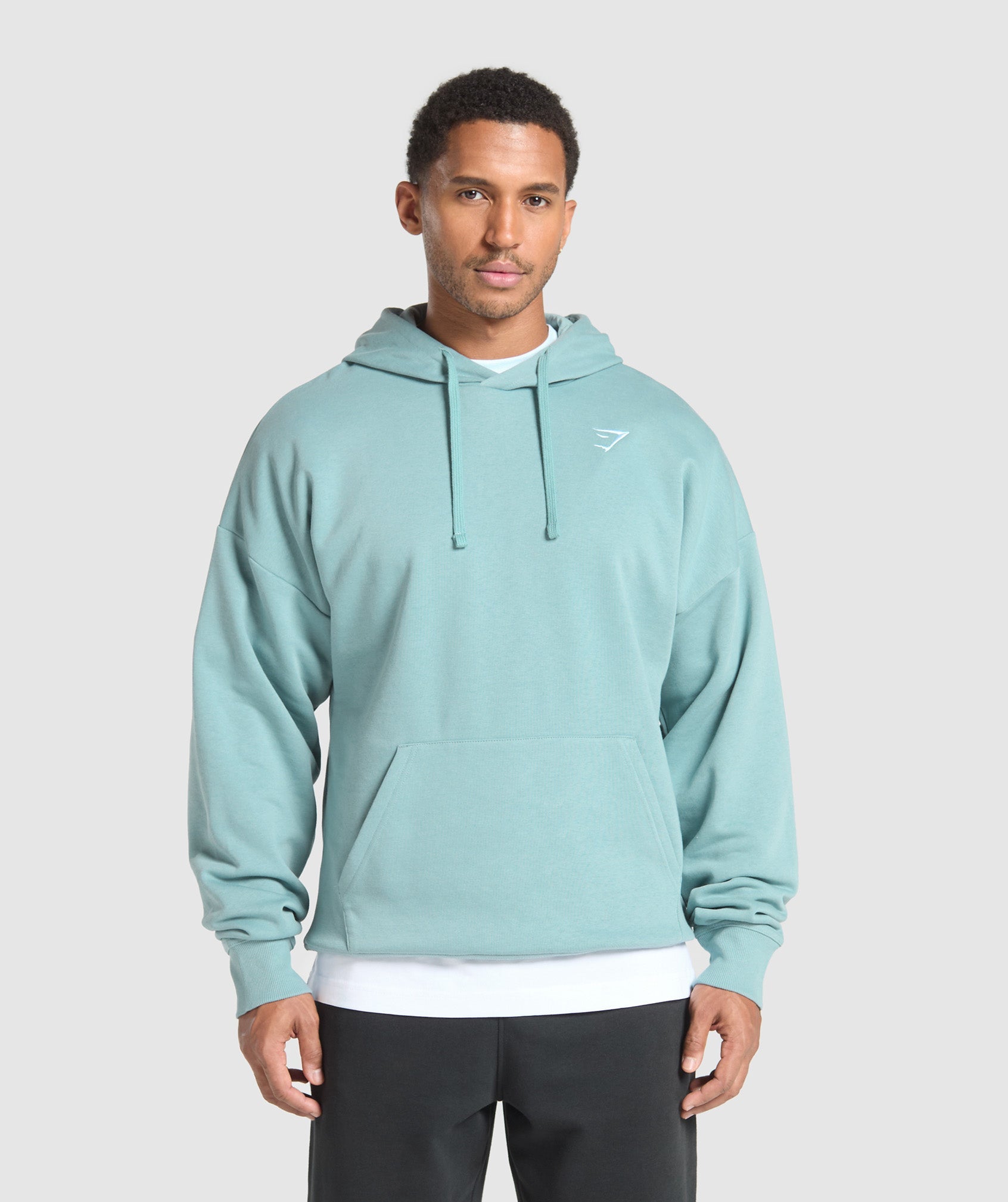 Gymshark Crest Oversized Hoodie Rest Blue