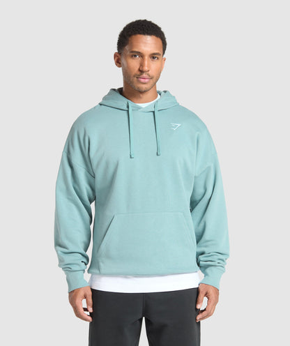 Gymshark Crest Oversized Hoodie Rest Blue