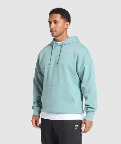 Gymshark Crest Oversized Hoodie Rest Blue