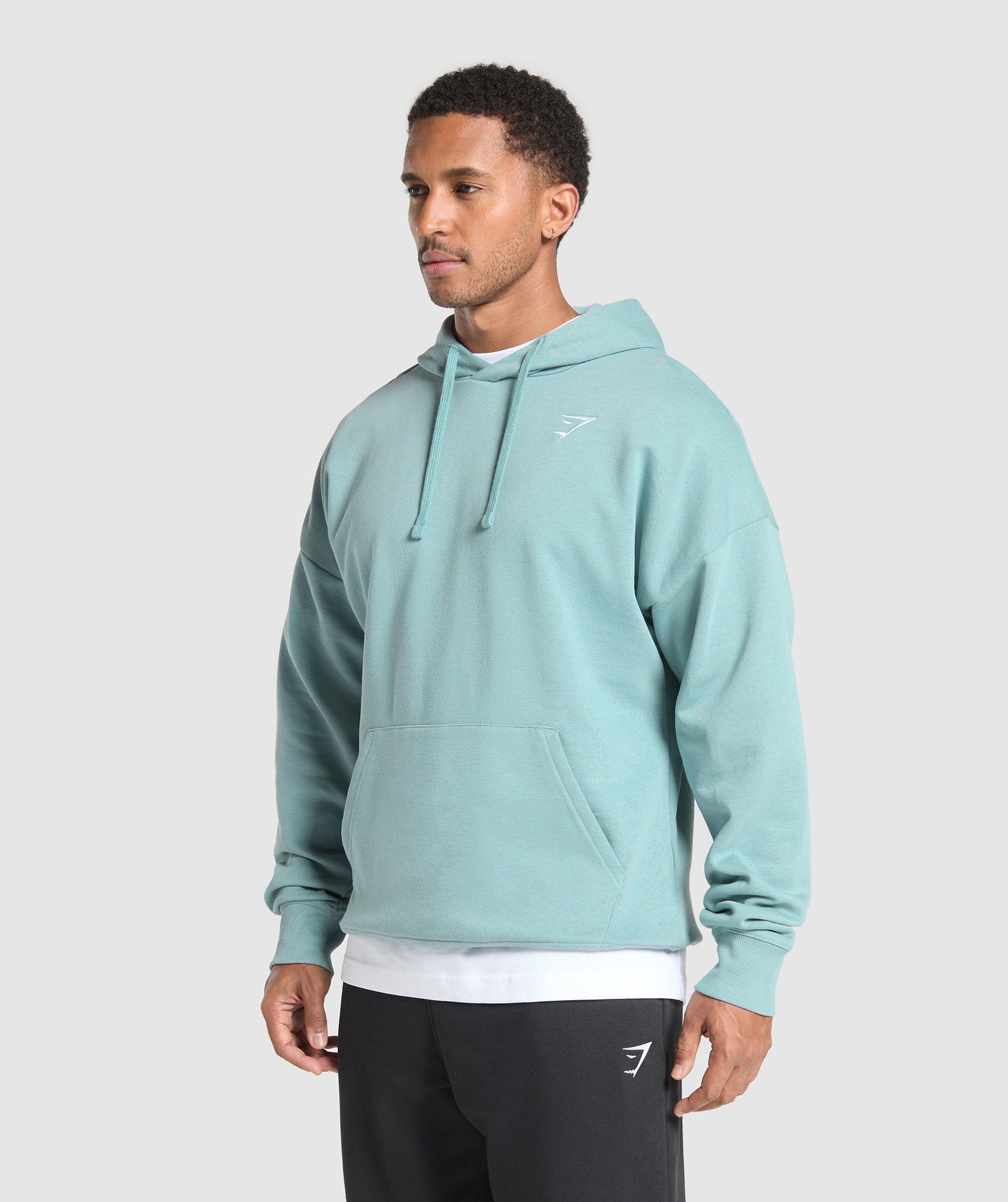 Gymshark Crest Oversized Hoodie Rest Blue