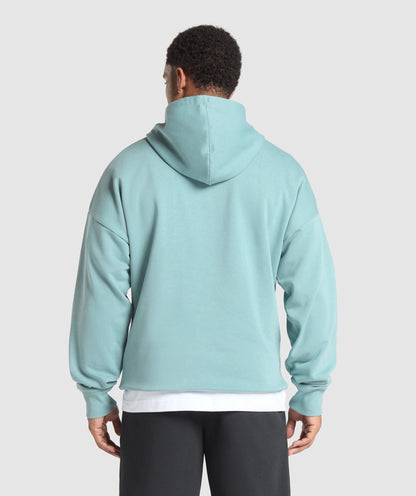 Gymshark Crest Oversized Hoodie Rest Blue