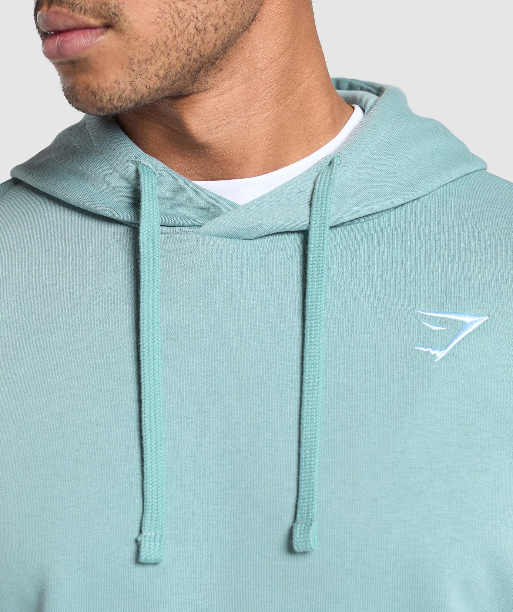 Gymshark Crest Oversized Hoodie Rest Blue