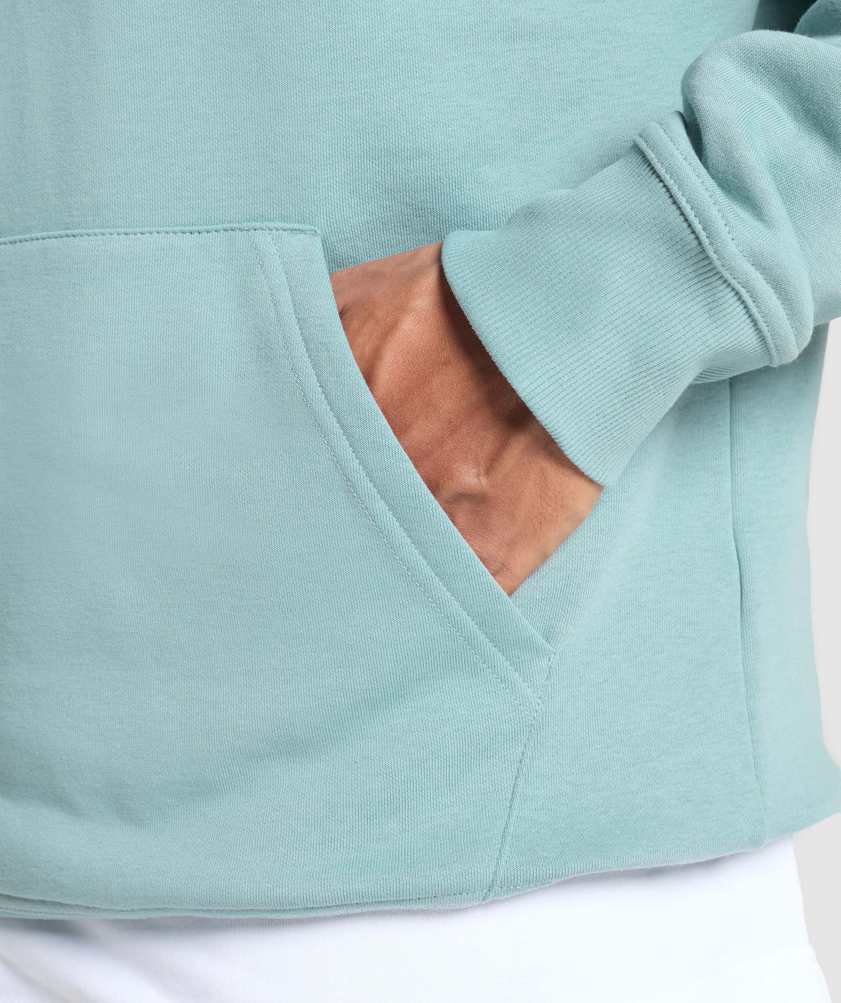 Gymshark Crest Oversized Hoodie Rest Blue