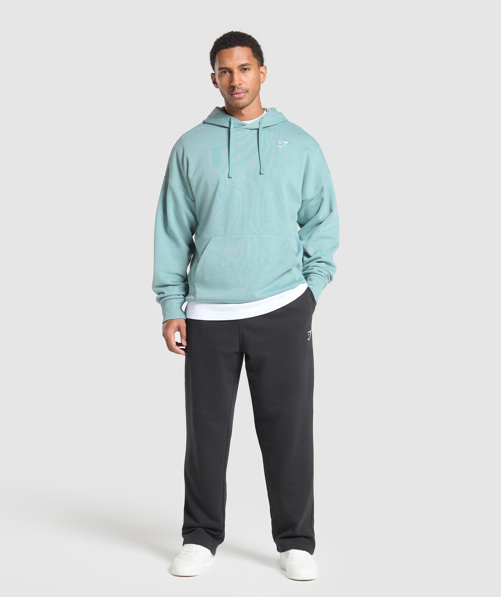 Gymshark Crest Oversized Hoodie Rest Blue