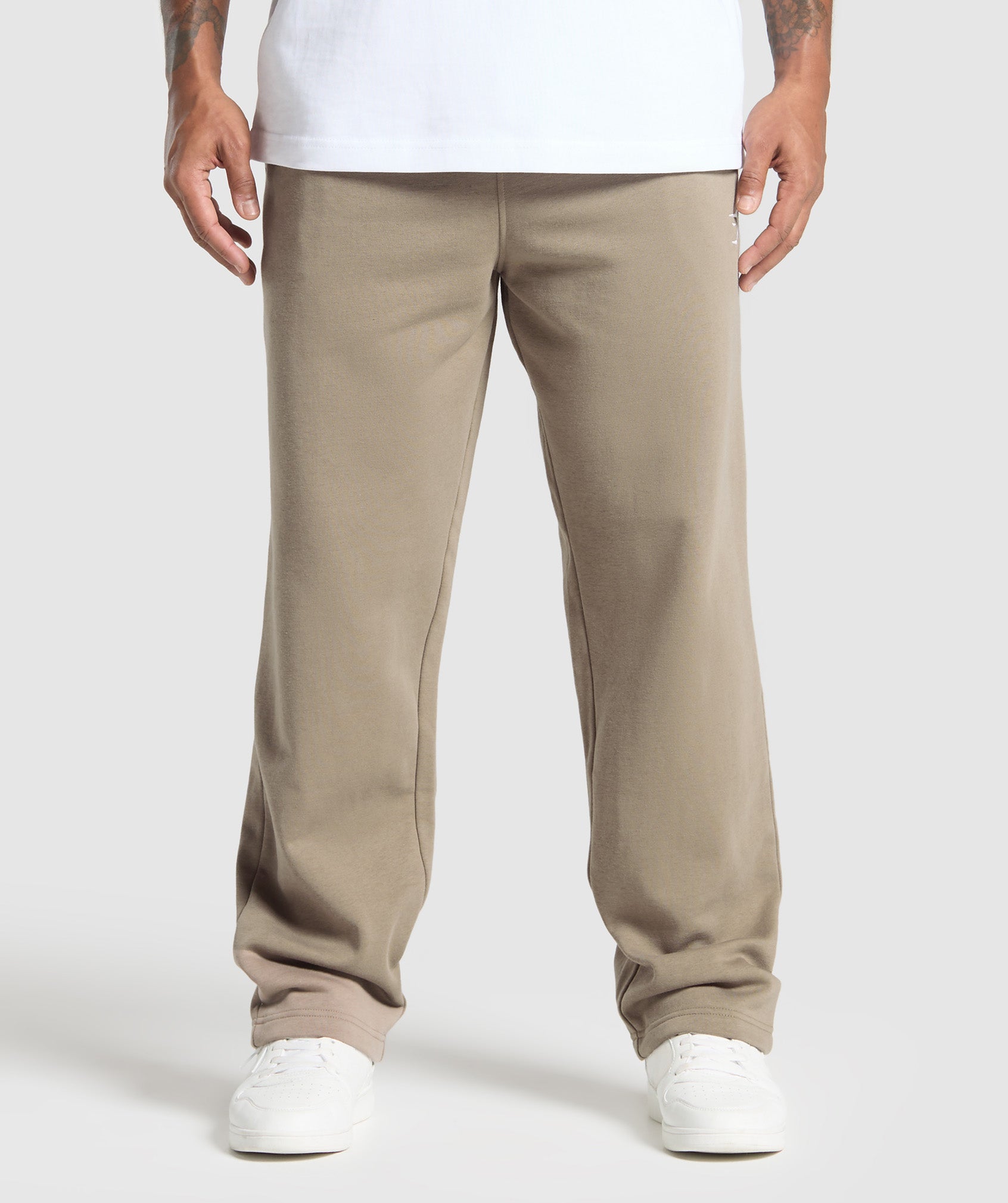 Gymshark Crest Straight Leg Joggers Lifestyle Brown