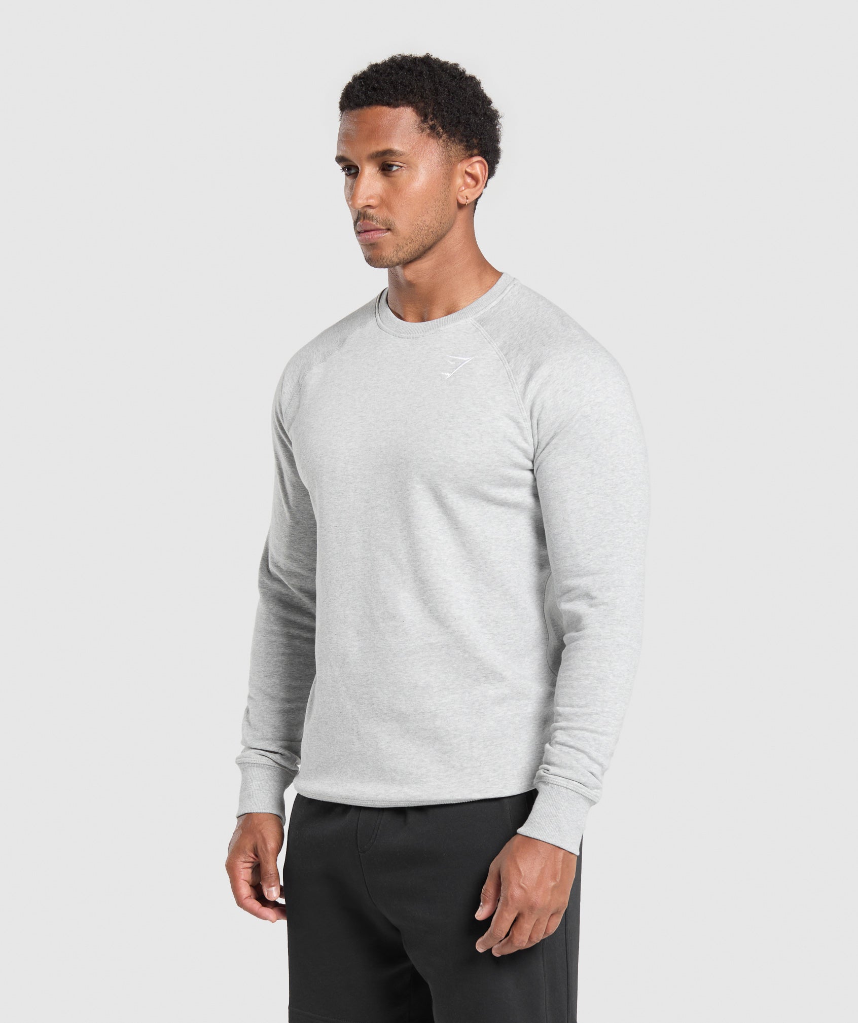 Gymshark Crest Sweatshirt Light Grey Marl
