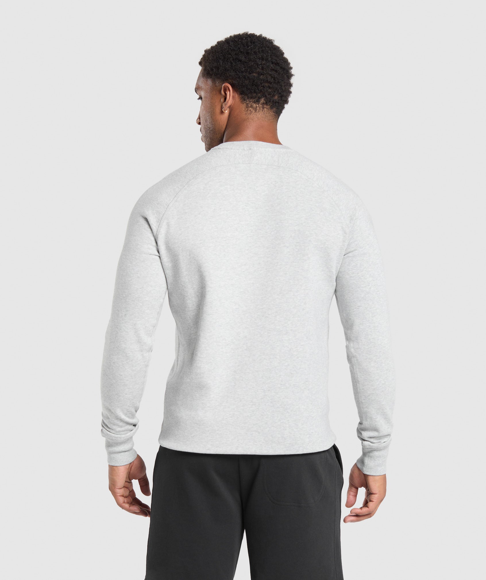 Gymshark Crest Sweatshirt Light Grey Marl