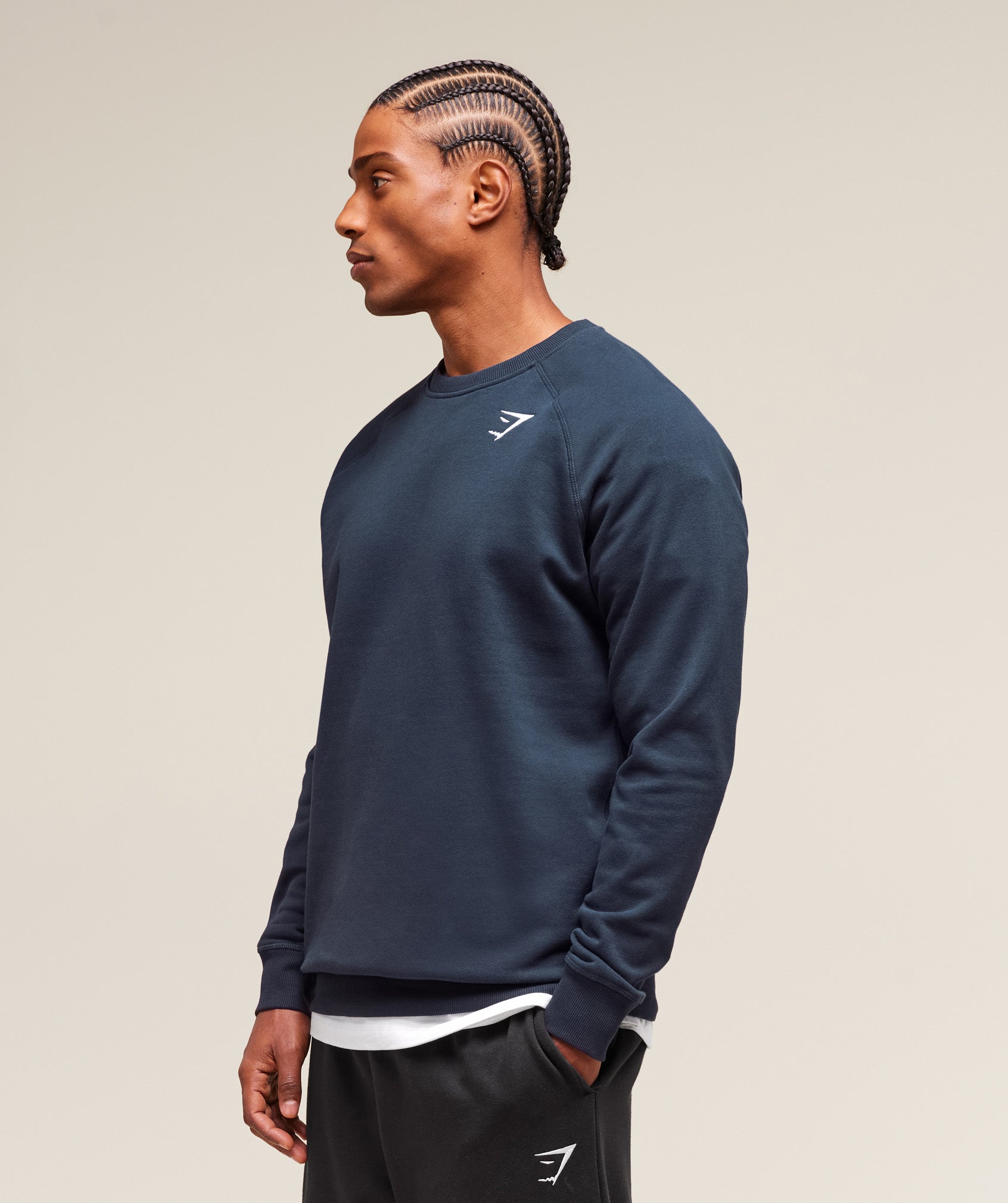 Gymshark Crest Sweatshirt Navy