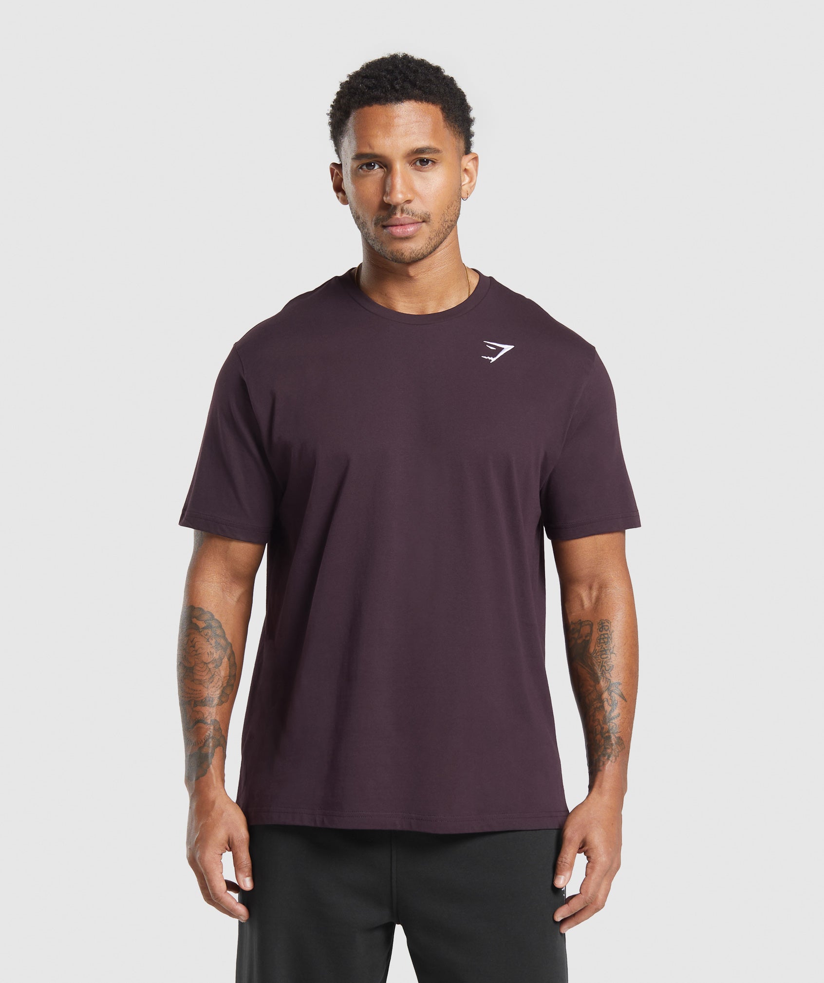 Gymshark Crest T-Shirt Plum Brown