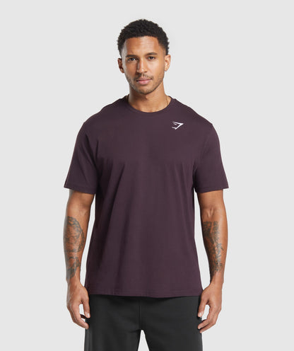 Gymshark Crest T-Shirt Plum Brown