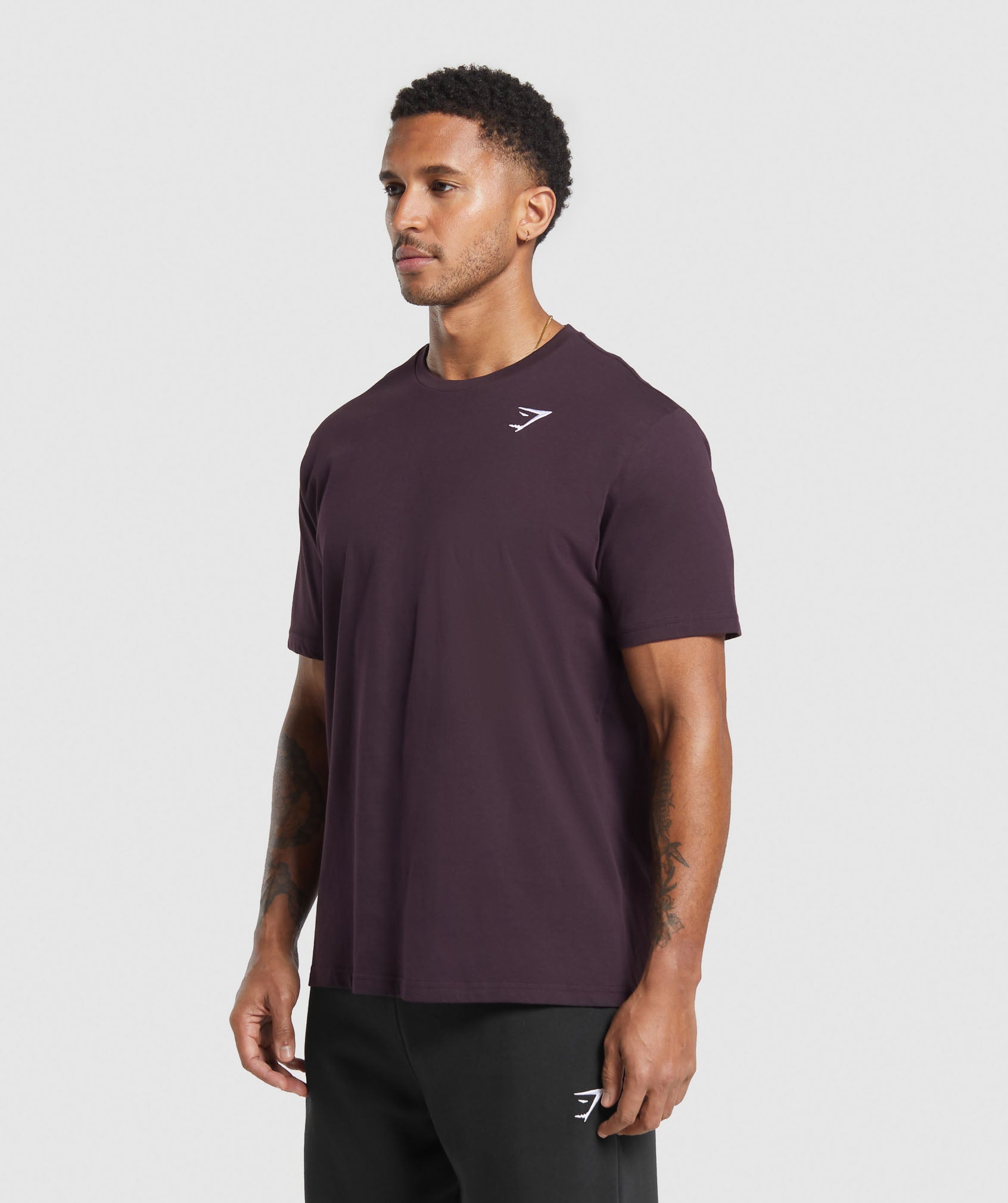 Gymshark Crest T-Shirt Plum Brown