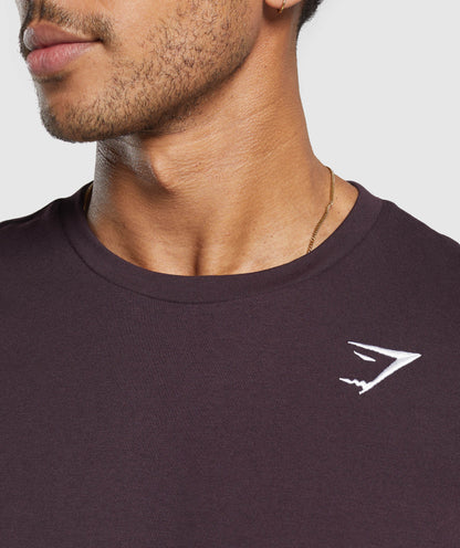 Gymshark Crest T-Shirt Plum Brown