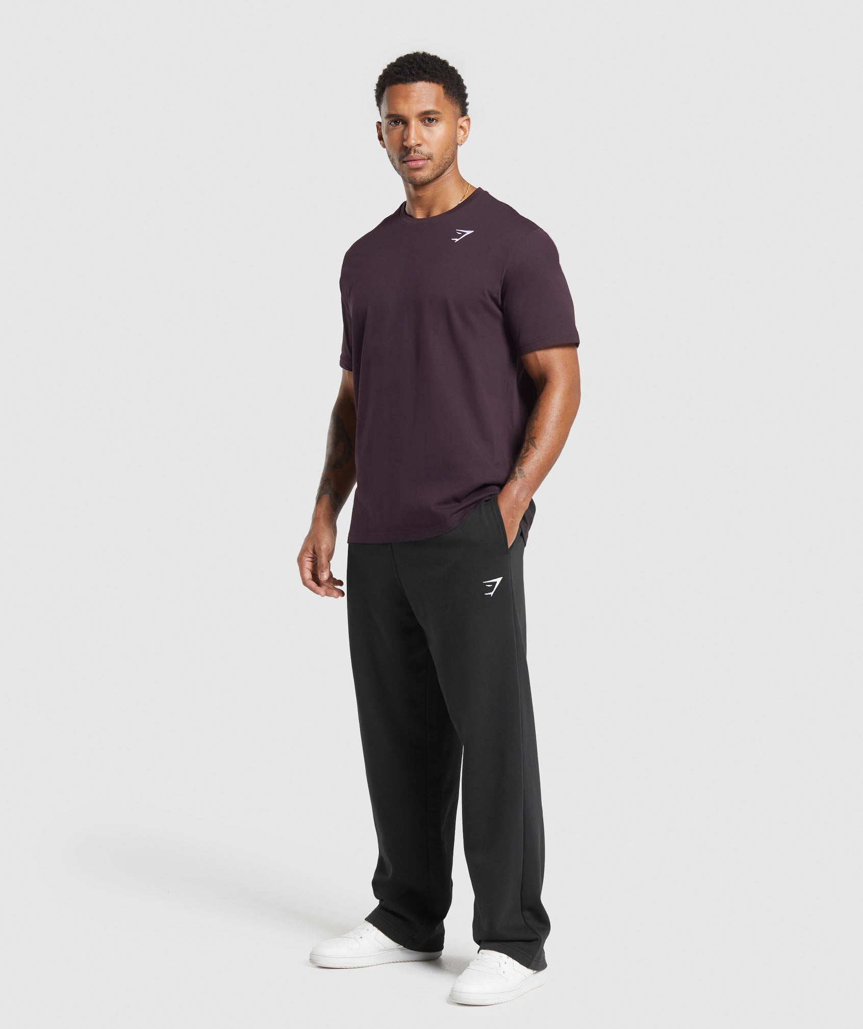Gymshark Crest T-Shirt Plum Brown