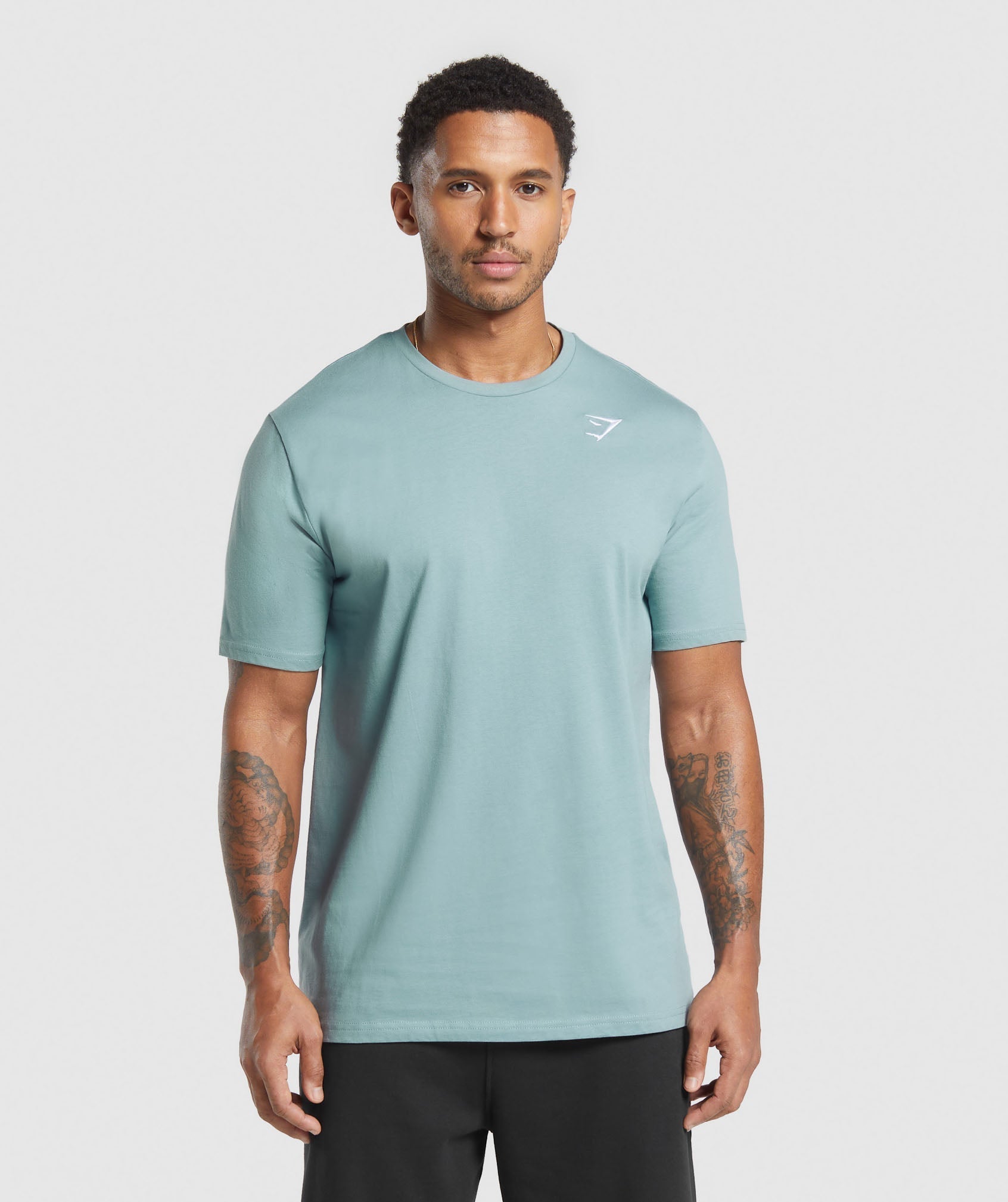 Gymshark Crest T-Shirt Rest Blue