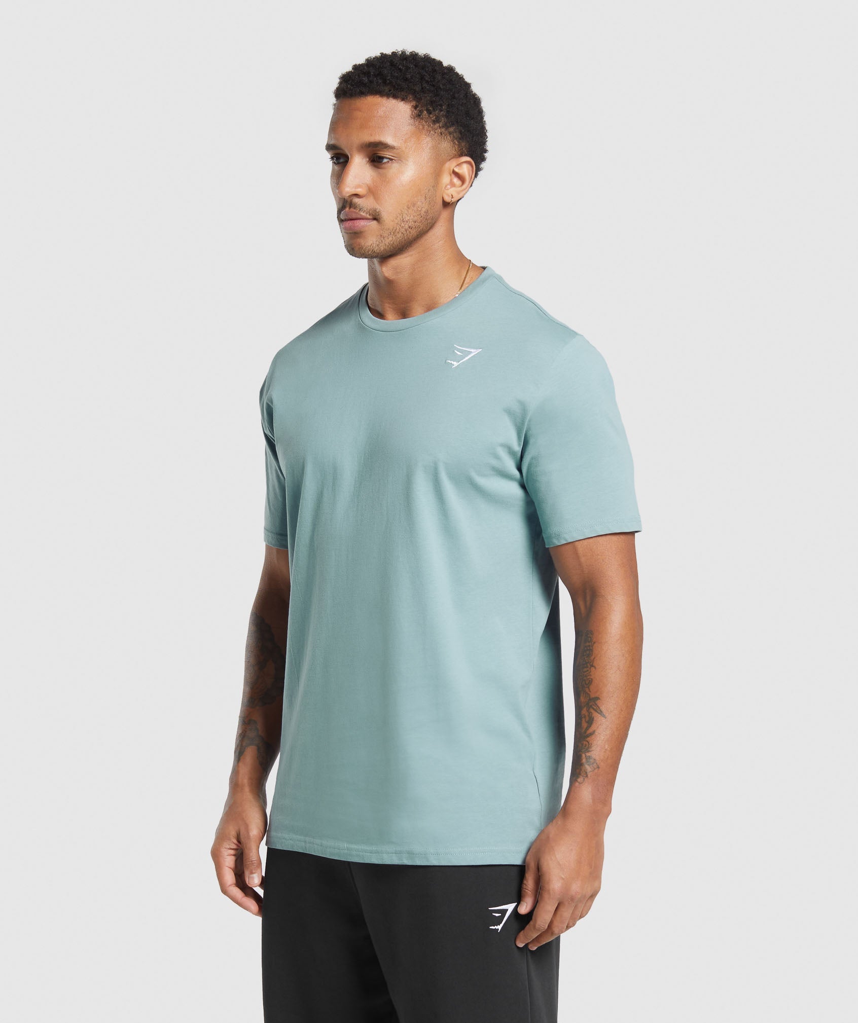 Gymshark Crest T-Shirt Rest Blue
