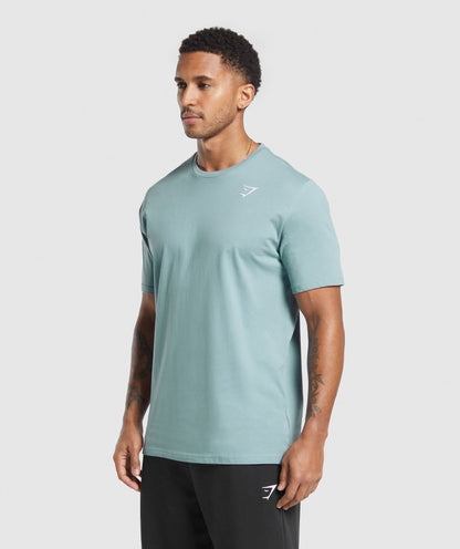 Gymshark Crest T-Shirt Rest Blue