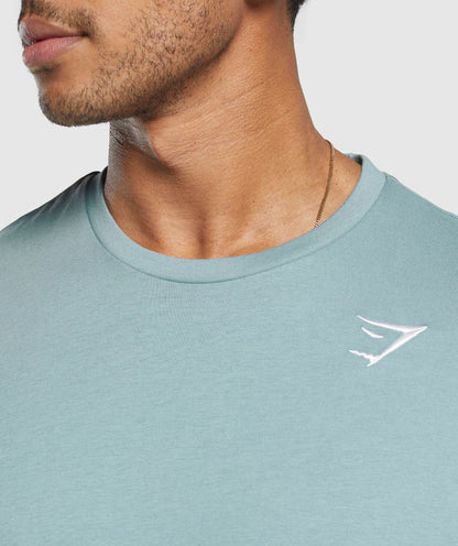 Gymshark Crest T-Shirt Rest Blue