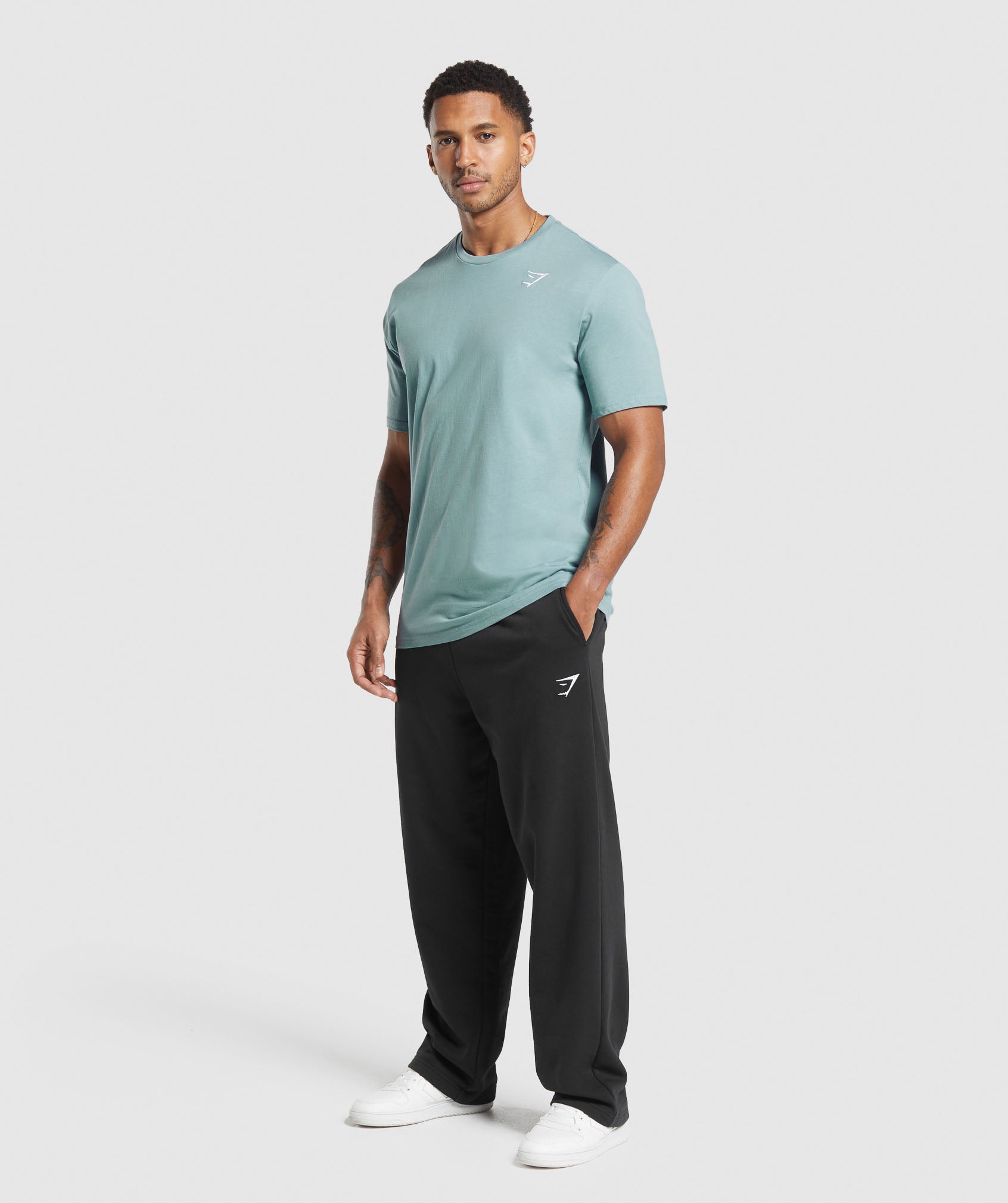 Gymshark Crest T-Shirt Rest Blue