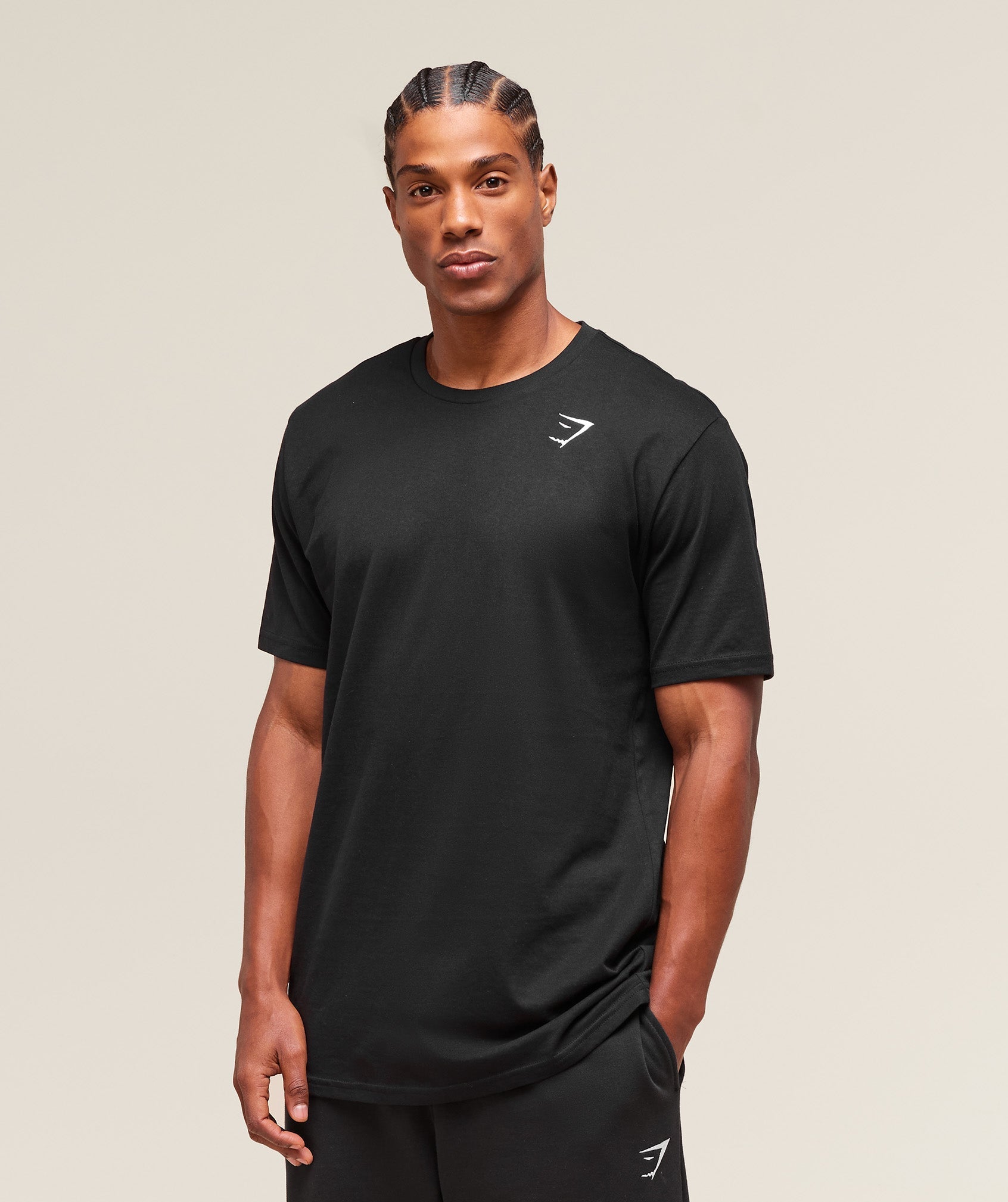 Gymshark Crest T-Shirt (Tall) Black
