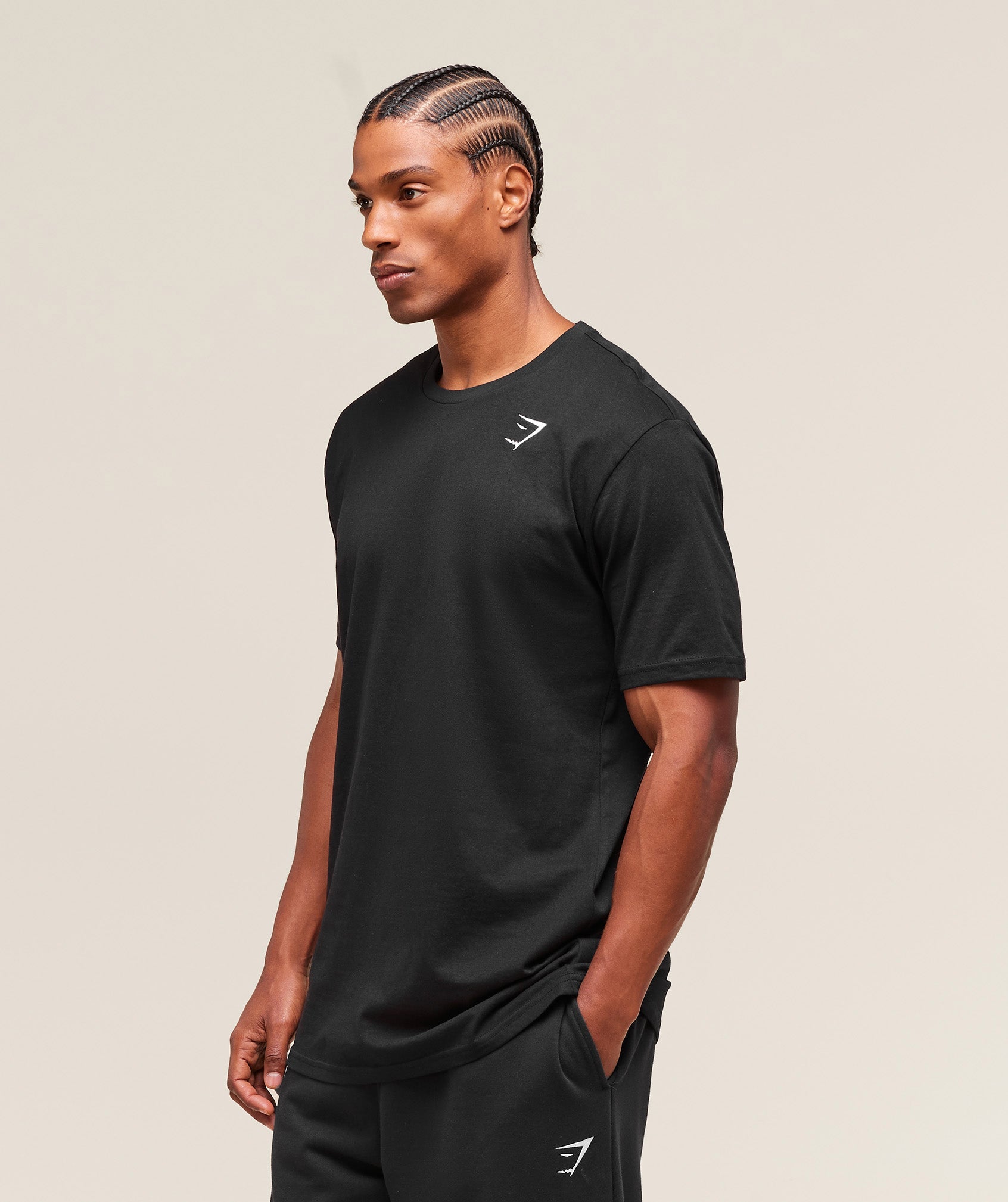 Gymshark Crest T-Shirt (Tall) Black