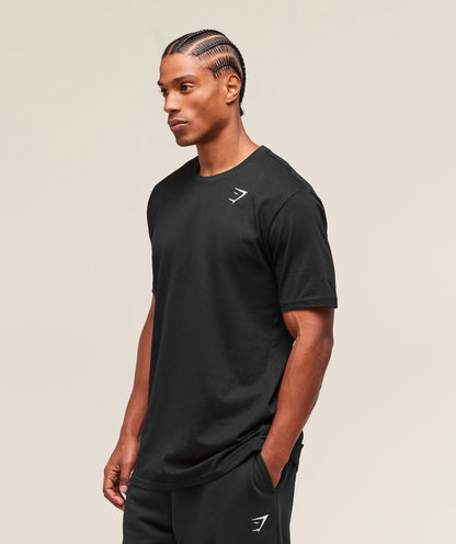 Gymshark Crest T-Shirt (Tall) Black