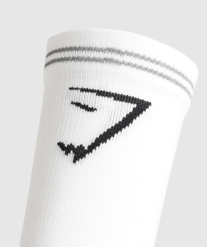 Women's Gymshark Crew Running Socks White
