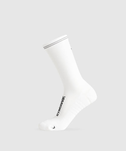 Women's Gymshark Crew Running Socks White