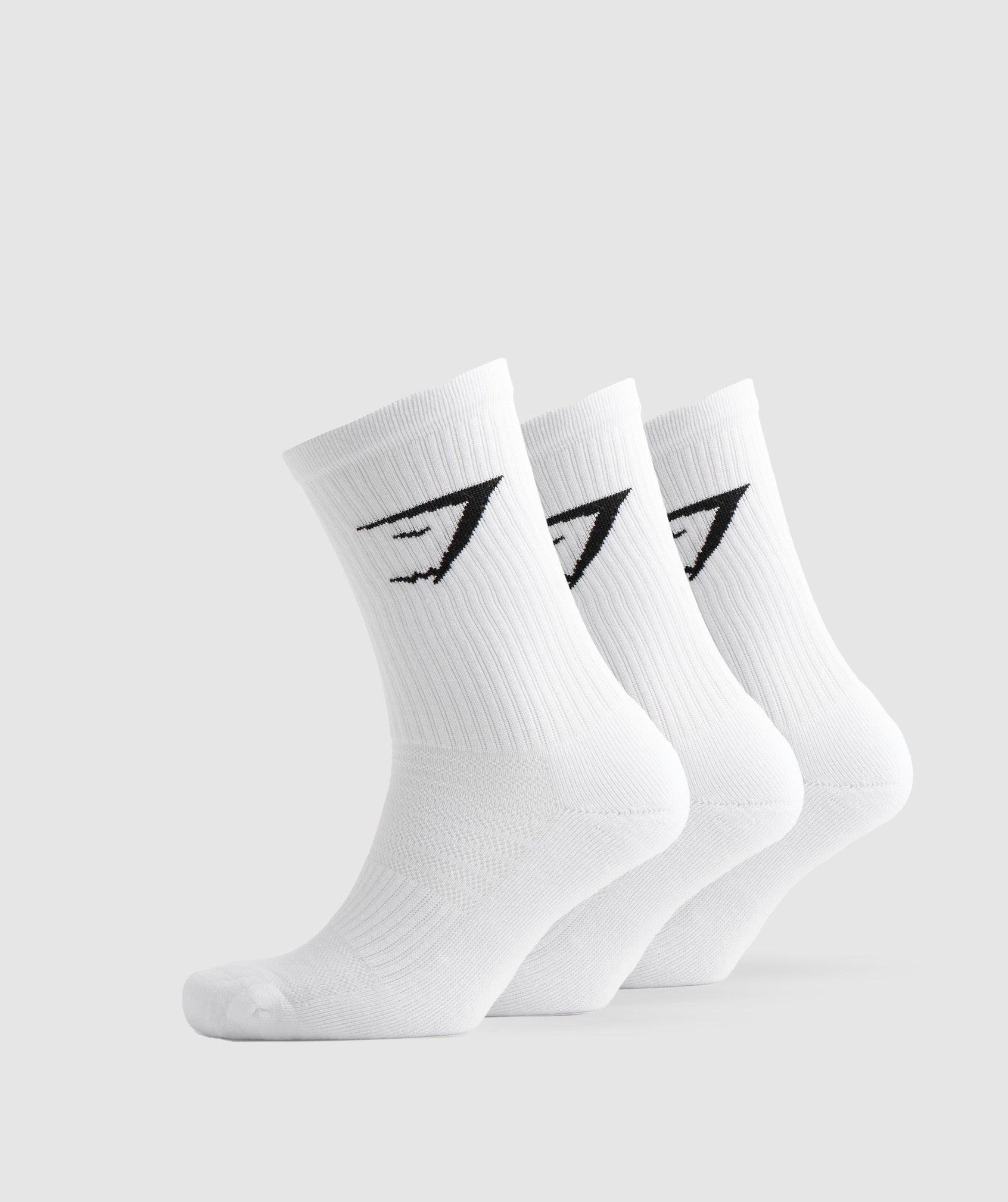 Gymshark Crew Socks 3Pk White