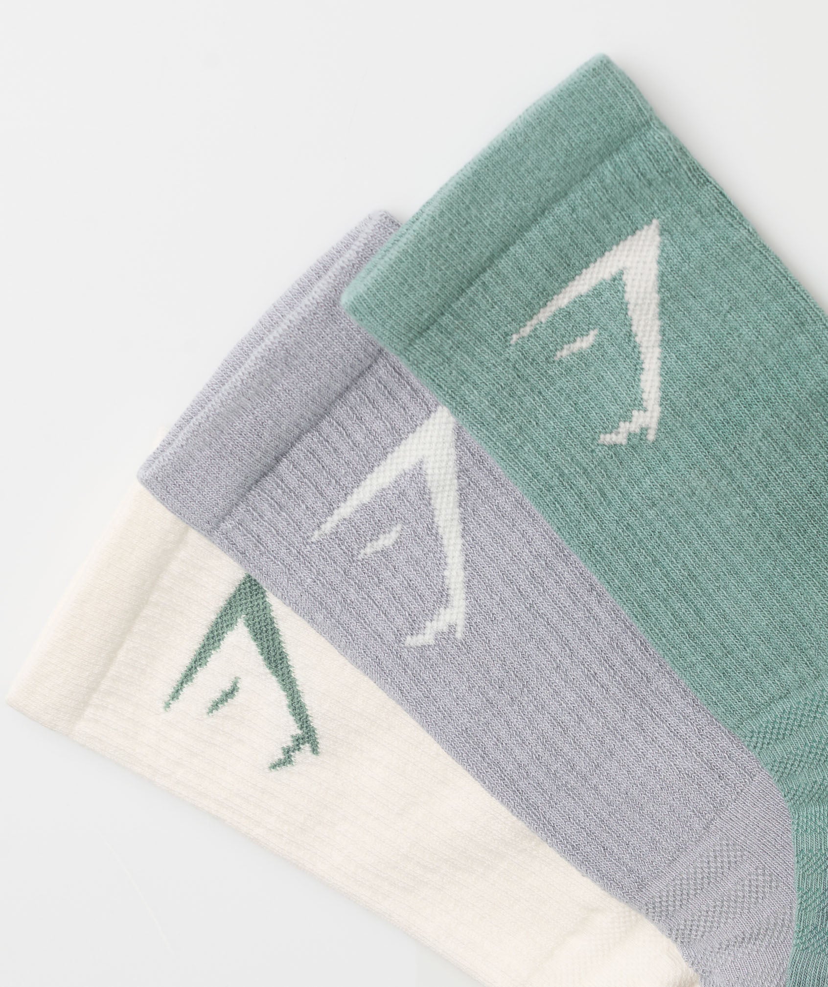 Women's Gymshark Crew Socks 3Pk Celeste Blue
