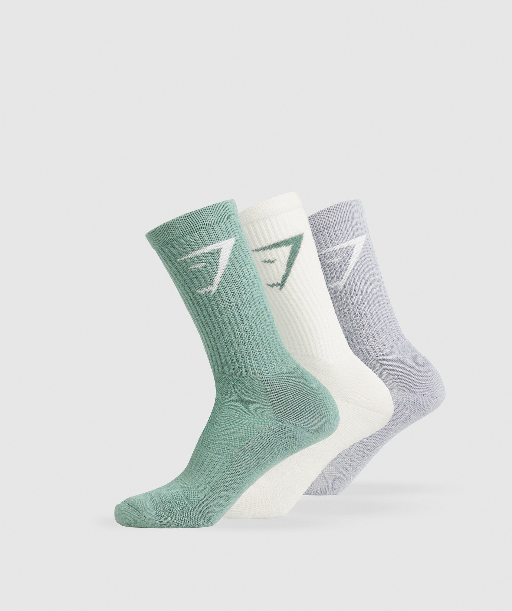 Gymshark Crew Socks 3Pk Celeste Blue